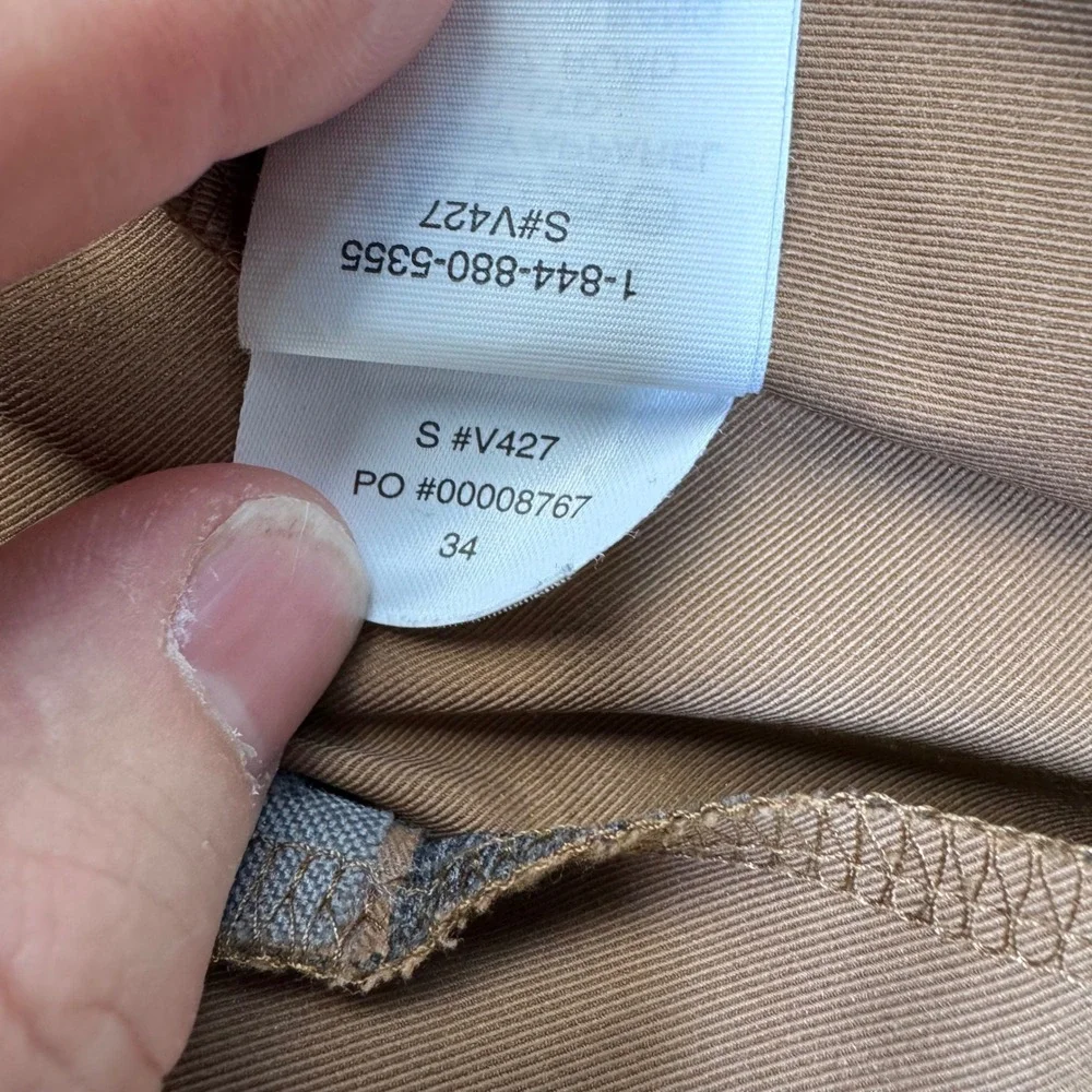 Vuori Meta Pant Mens 34 Tobacco Brown Performance Chino V427 Slim Straight